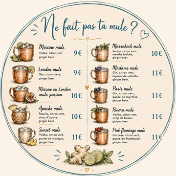 Notre carte des boissons