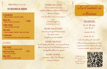 Notre carte des boissons