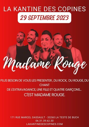 Vendredi 29 septembre : concert de Madame Rouge